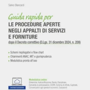 Guida rapida per le procedure aperte negli appalti di servizi e forniture dopo il Decreto correttivo (D.Lgs. 31 dicembre 2024, n. 209)