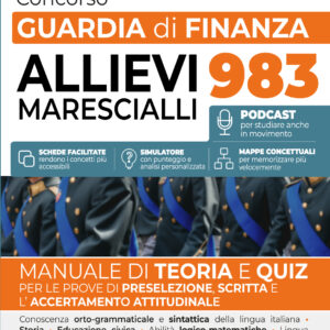 Concorso Guardia di Finanza 983 Allievi Marescialli Manuale di teoria e quiz 2026