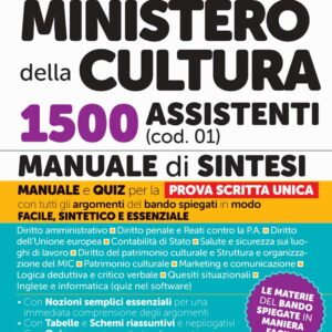Concorso Ministero della Cultura 1500 Assistenti (cod. 01) – Manuale di sintesi – 362/SF
