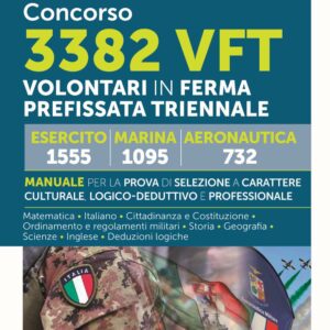 Concorso 3382 VFT Volontari in ferma prefissata triennale – Manuale – NE/483