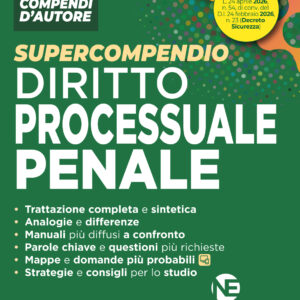 Supercompendio di diritto Processuale Penale 2026 aggiornato al DL Sicurezza (Aprile 2026)