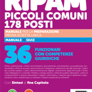 Concorso RIPAM Piccoli Comuni 178 posti – 36 Funzionari con competenze giuridiche – Manuale – 328/PC1
