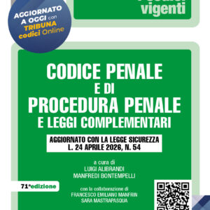 Codice penale e di procedura penale e leggi complementari - vigente