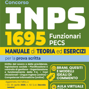 Concorso INPS 2026 1695 Funzionari PECS Prova scritta Manuale di Teoria ed esercizi