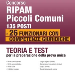 Concorso RIPAM Piccoli Comuni: 135 posti 26 Funzionari con competenze giuridiche