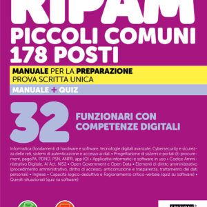 Concorso RIPAM Piccoli Comuni 178 posti – 32 Funzionari con competenze digitali – Manuale – 328/PC3