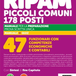 Concorso RIPAM Piccoli Comuni 178 posti – 47 Funzionari con competenze economiche e contabili – Manuale – 328/PC2