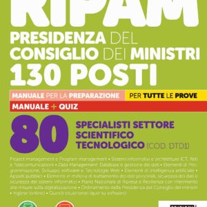 Concorso RIPAM Presidenza del Consiglio dei Ministri – 130 Posti – 80 Specialisti settore scientifico tecnologico (COD.DTD1) – Manuale – 352