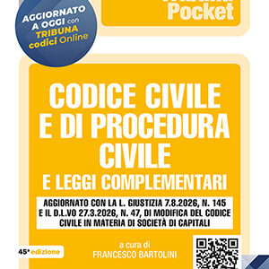 Codice civile e di procedura civile e leggi complementari - pocket