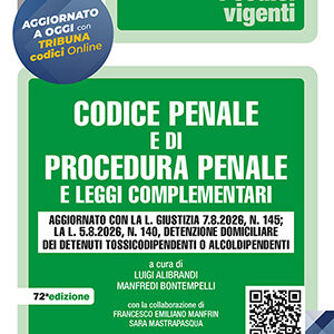 Codice penale e di procedura penale e leggi complementari - vigente